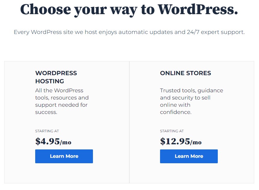 Bluehost WordPress Hosting Pricing